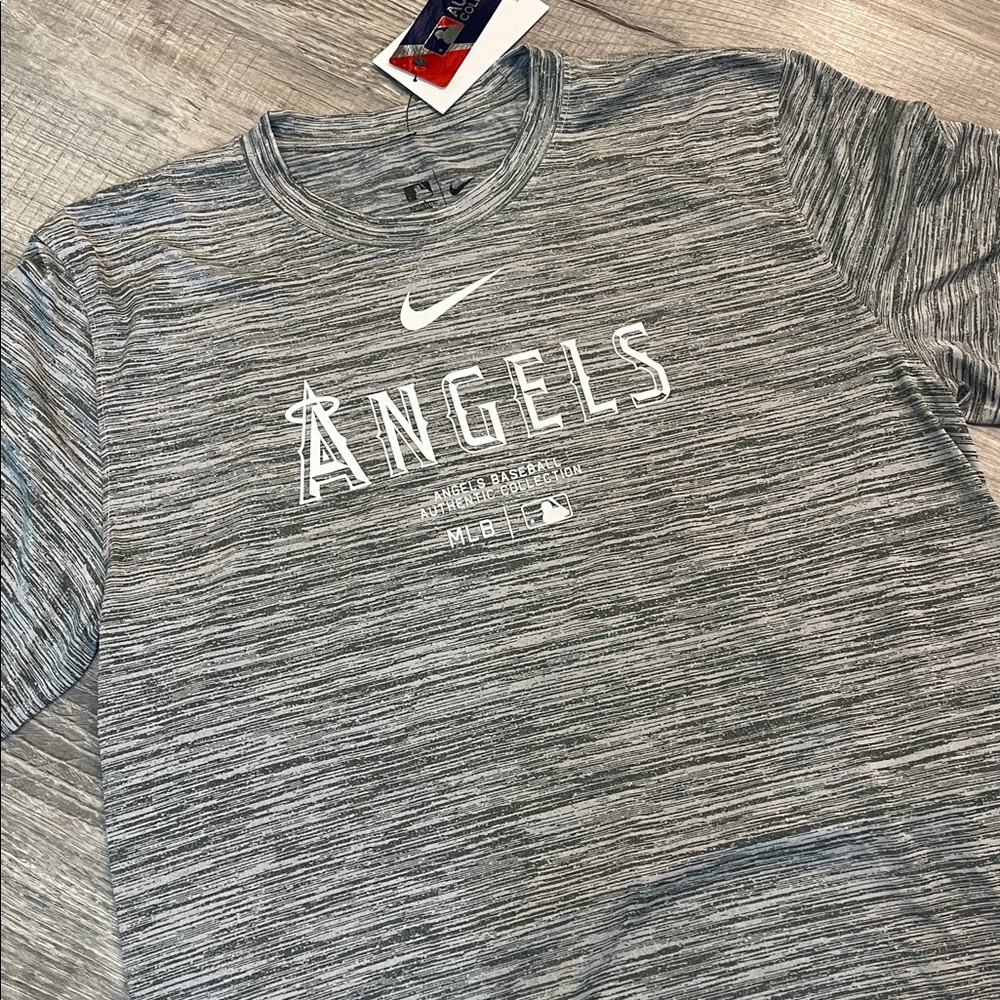 Nike Heather Gray Dri fit Angels Tee